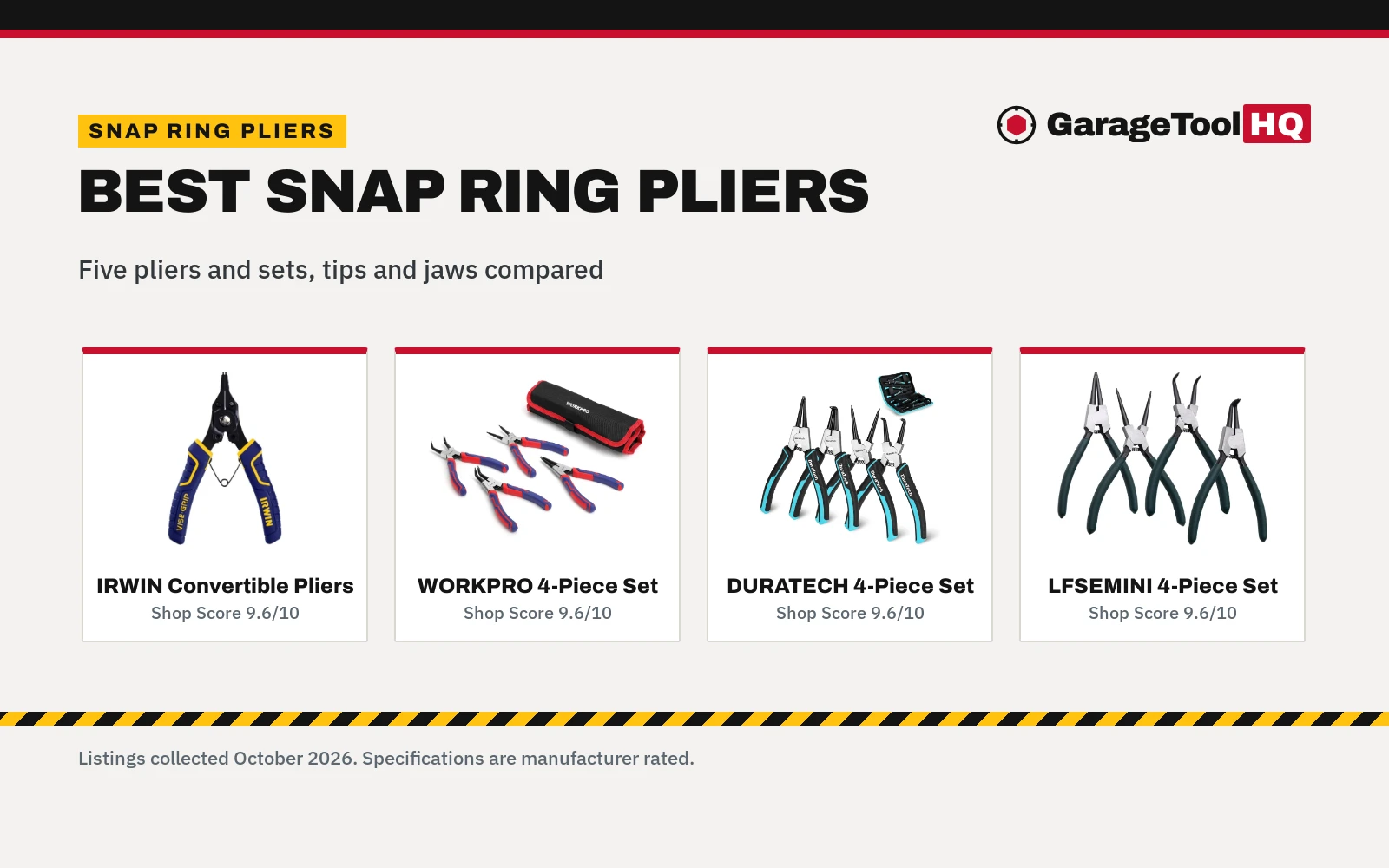 Best Snap Ring Pliers (2026): 5 Pliers Compared