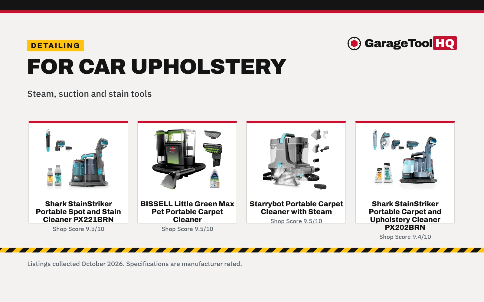 Best Steam Cleaner for Car Upholstery (2026): 5 Picks