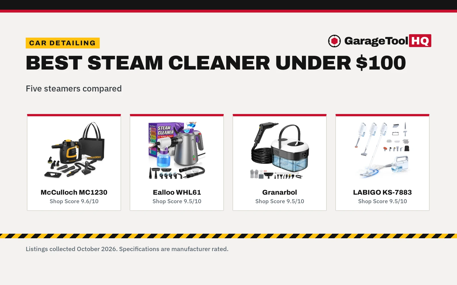 Best Steam Cleaner Under $100 (2026): 5 Picks Compared