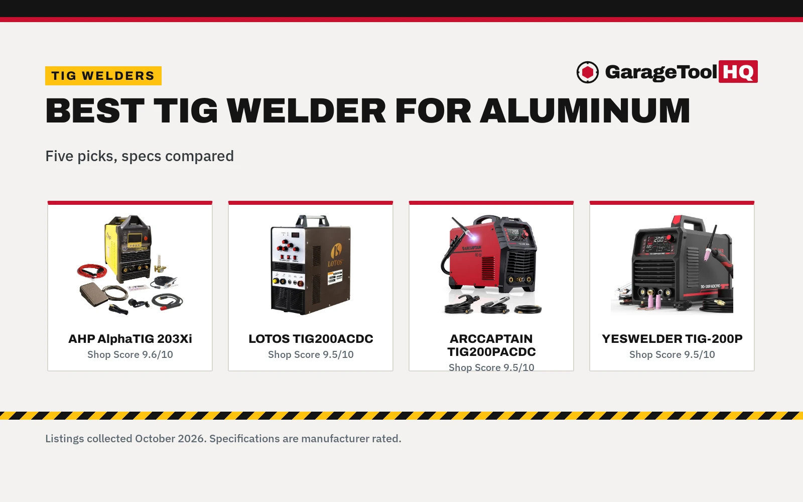 Best Tig Welder for Aluminum (2026): 5 Compared