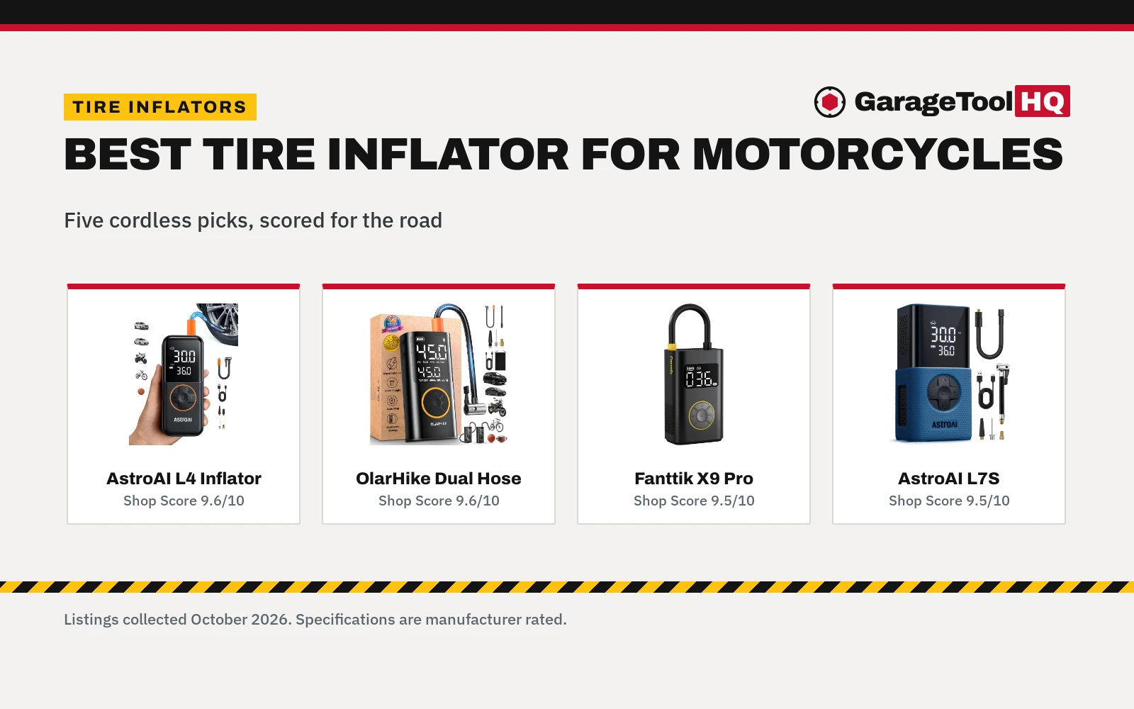 Best Tire Inflator for Motorcycles (2026): 5 Compared