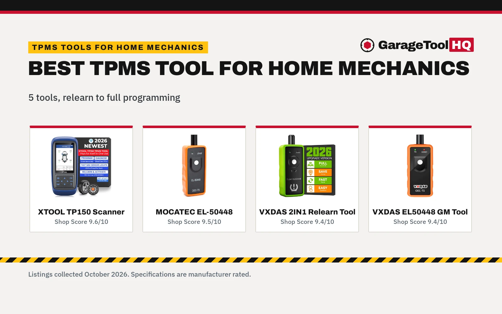 Best TPMS Tool for Home Mechanics (2026): 5 Compared