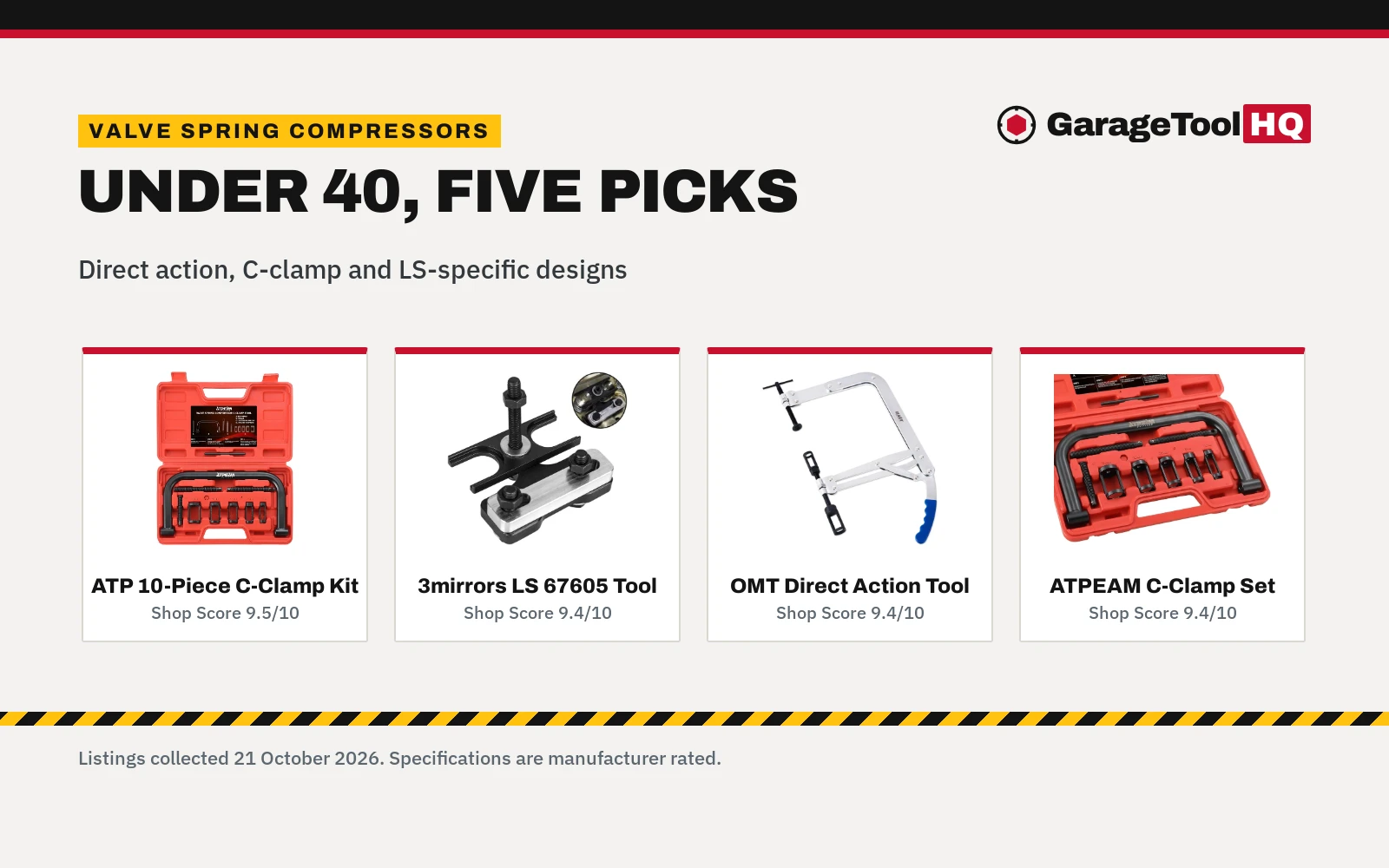 Best Valve Spring Compressor Under 40 (2026): 5 Picks
