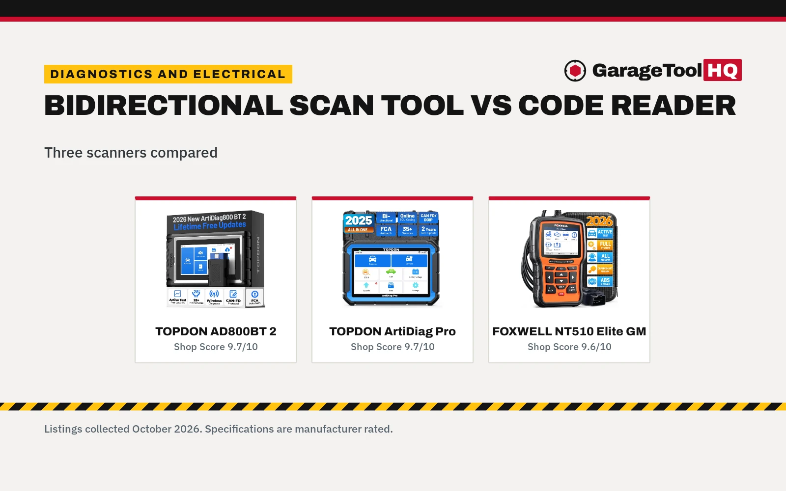 Bidirectional Scan Tool vs Code Reader: 3 Compared