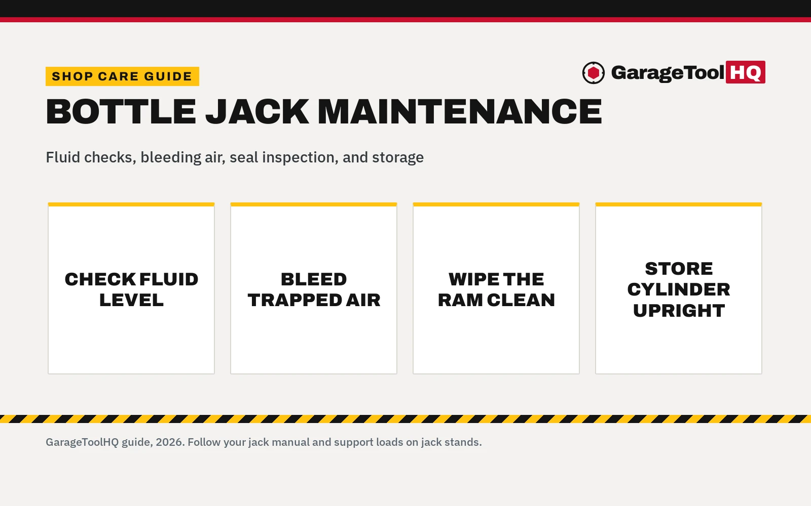 Bottle Jack Maintenance: Step-by-Step Care and Inspection Guide