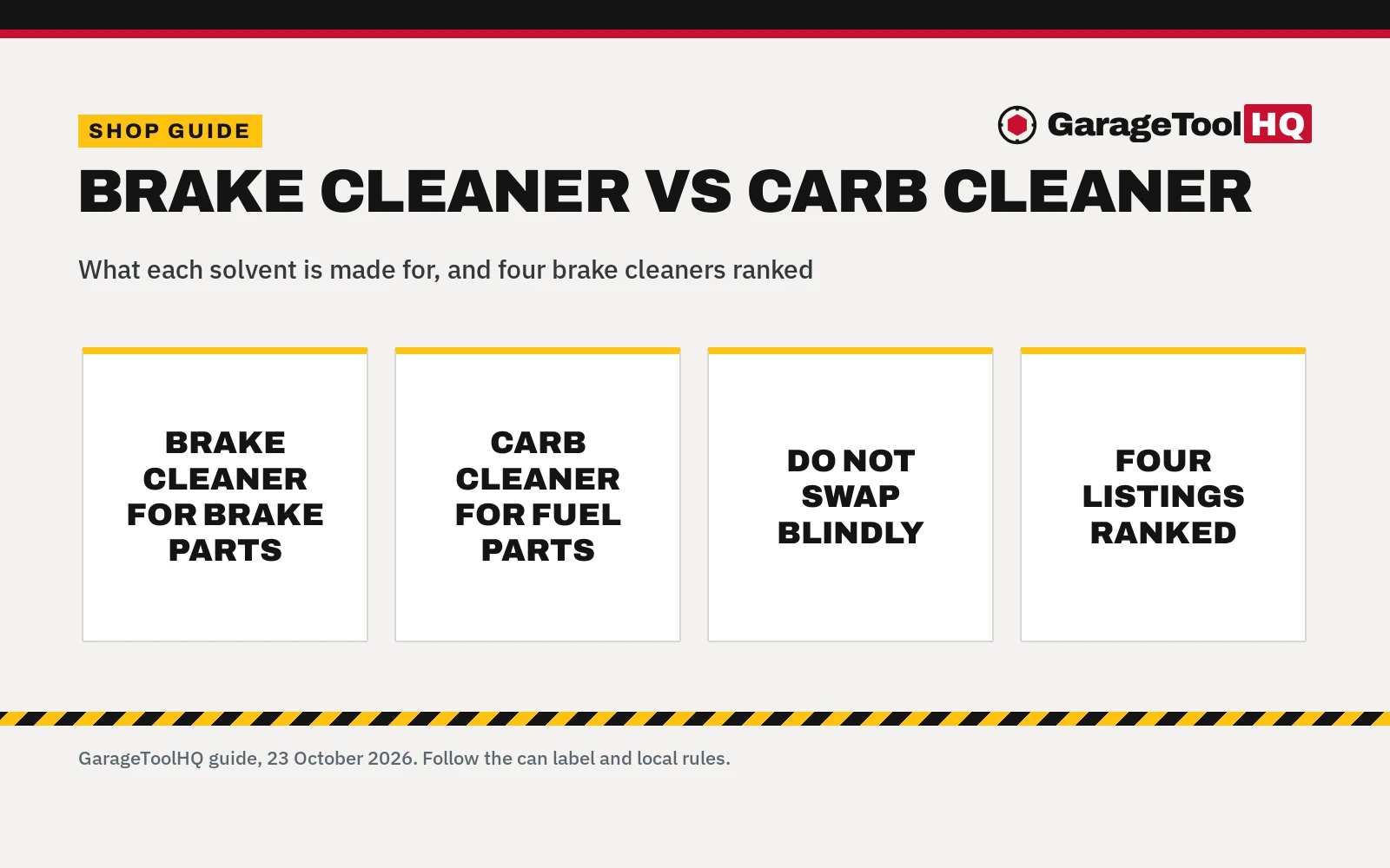 Brake Cleaner vs Carb Cleaner: Which One Should You Buy?