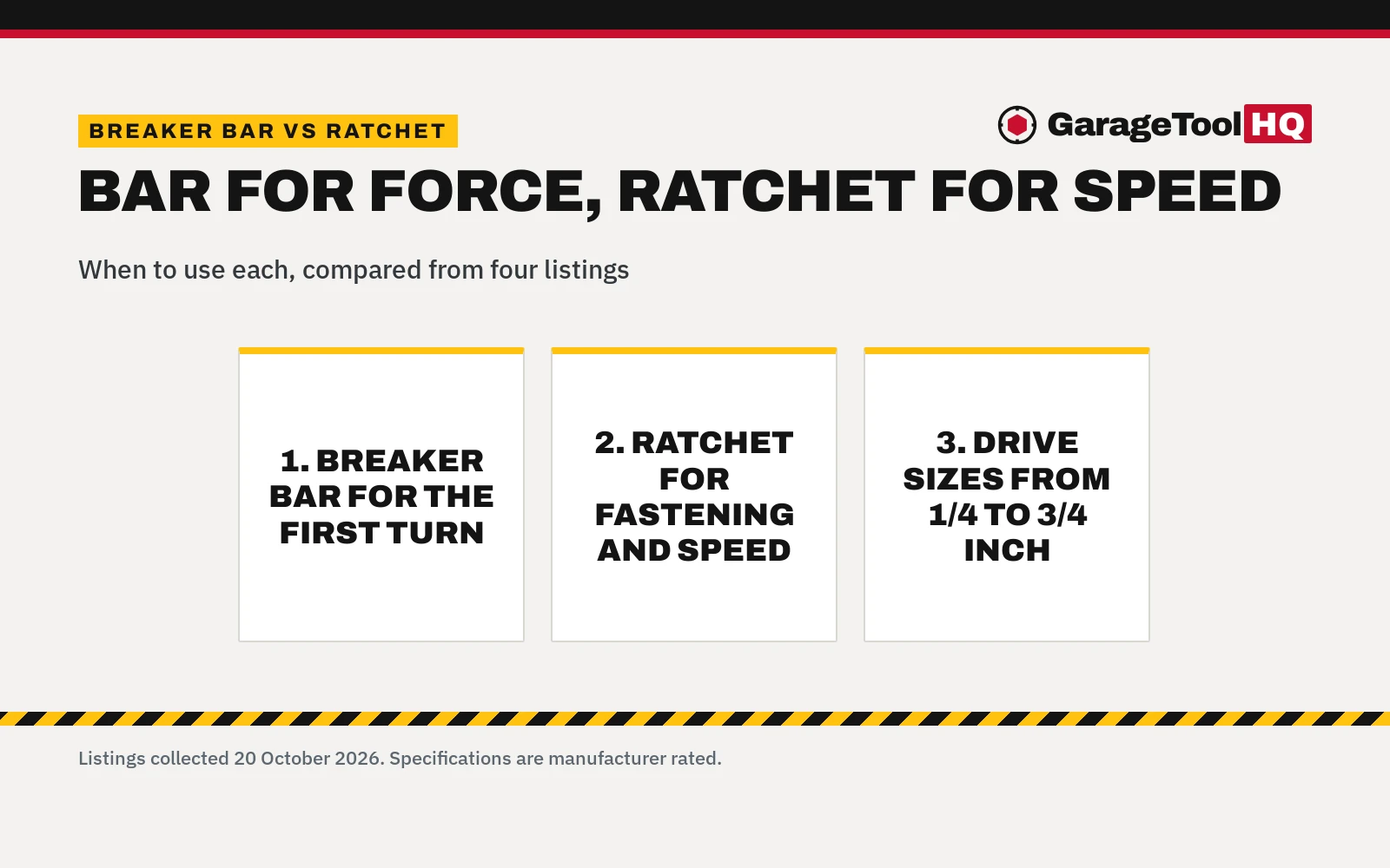 Breaker Bar vs Ratchet: Which One Should You Buy?