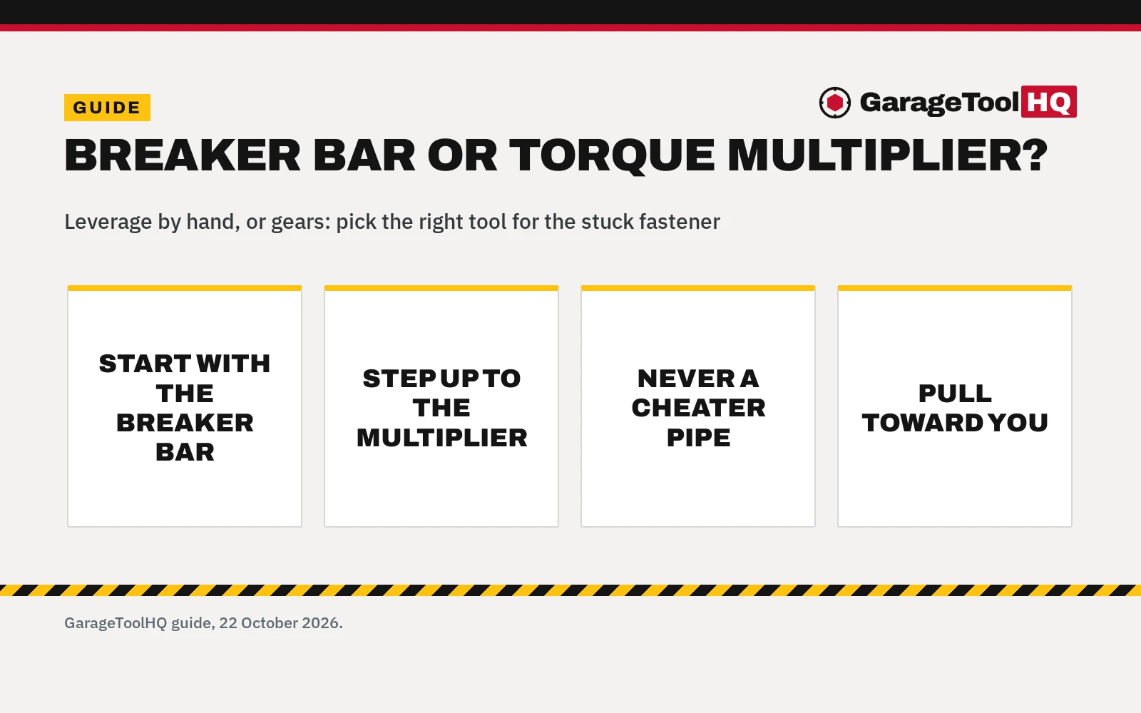 Breaker Bar vs Torque Multiplier: Which One Should You Buy?