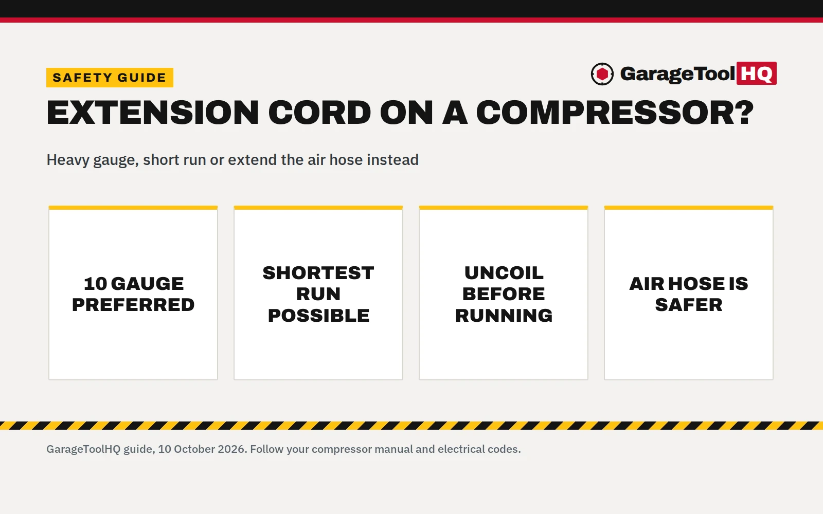 Can You Run an Air Compressor on an Extension Cord?