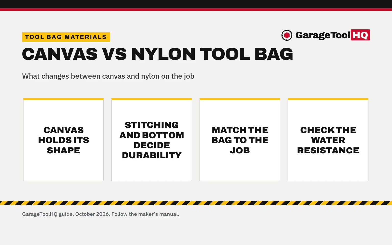 Canvas vs Nylon Tool Bag: Which One Should You Buy?