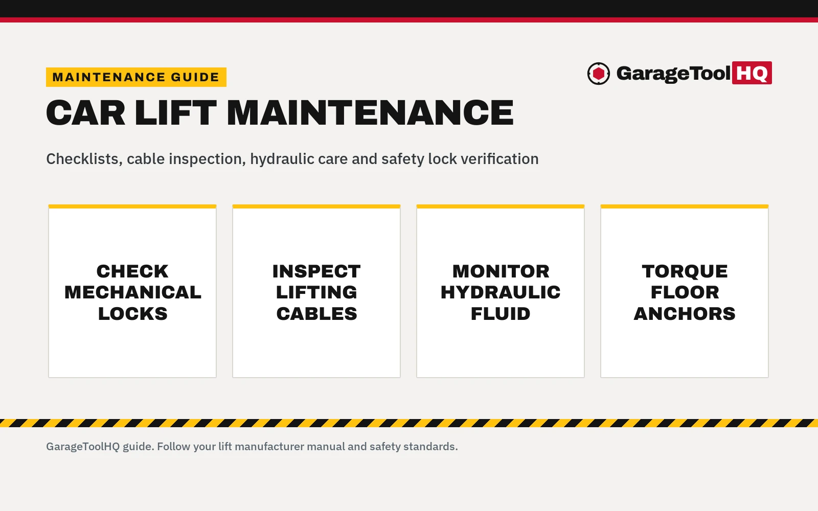 Car Lift Maintenance: Shop Care and Inspection Guide