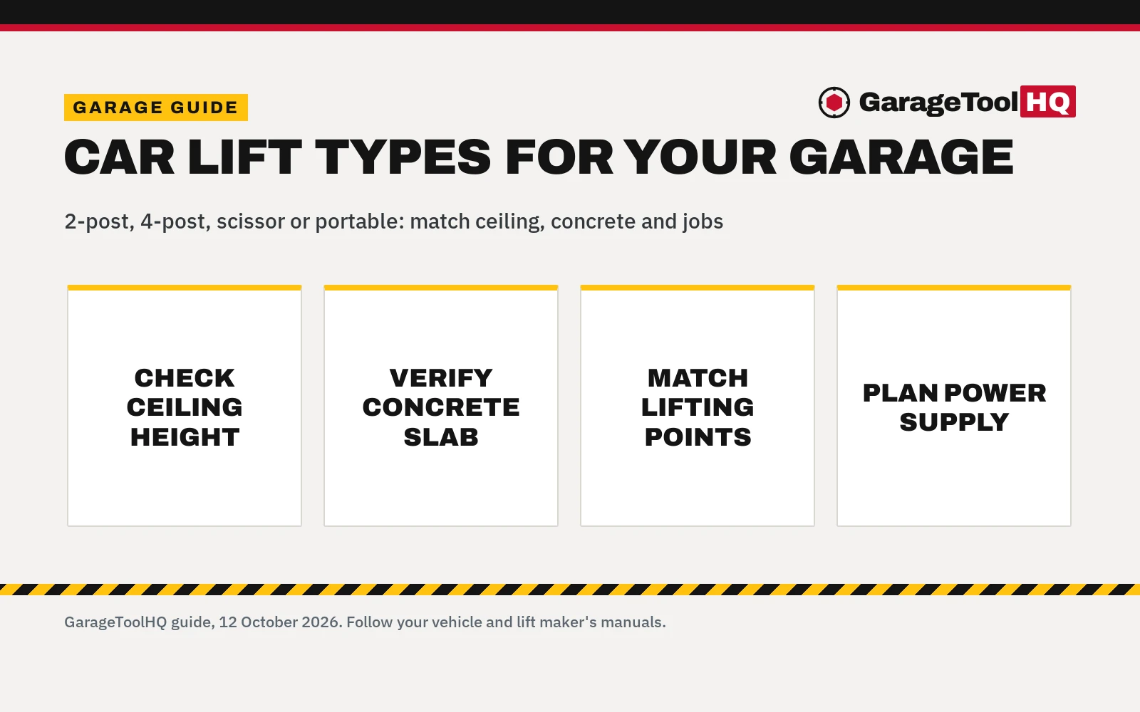 Car Lift Types: How to Choose for Your Home Garage