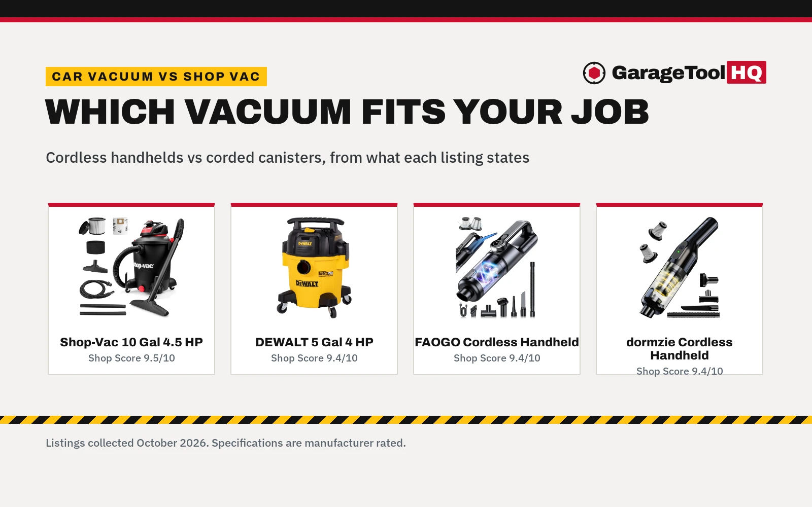 Car Vacuum vs Shop Vac: Which One Should You Buy?