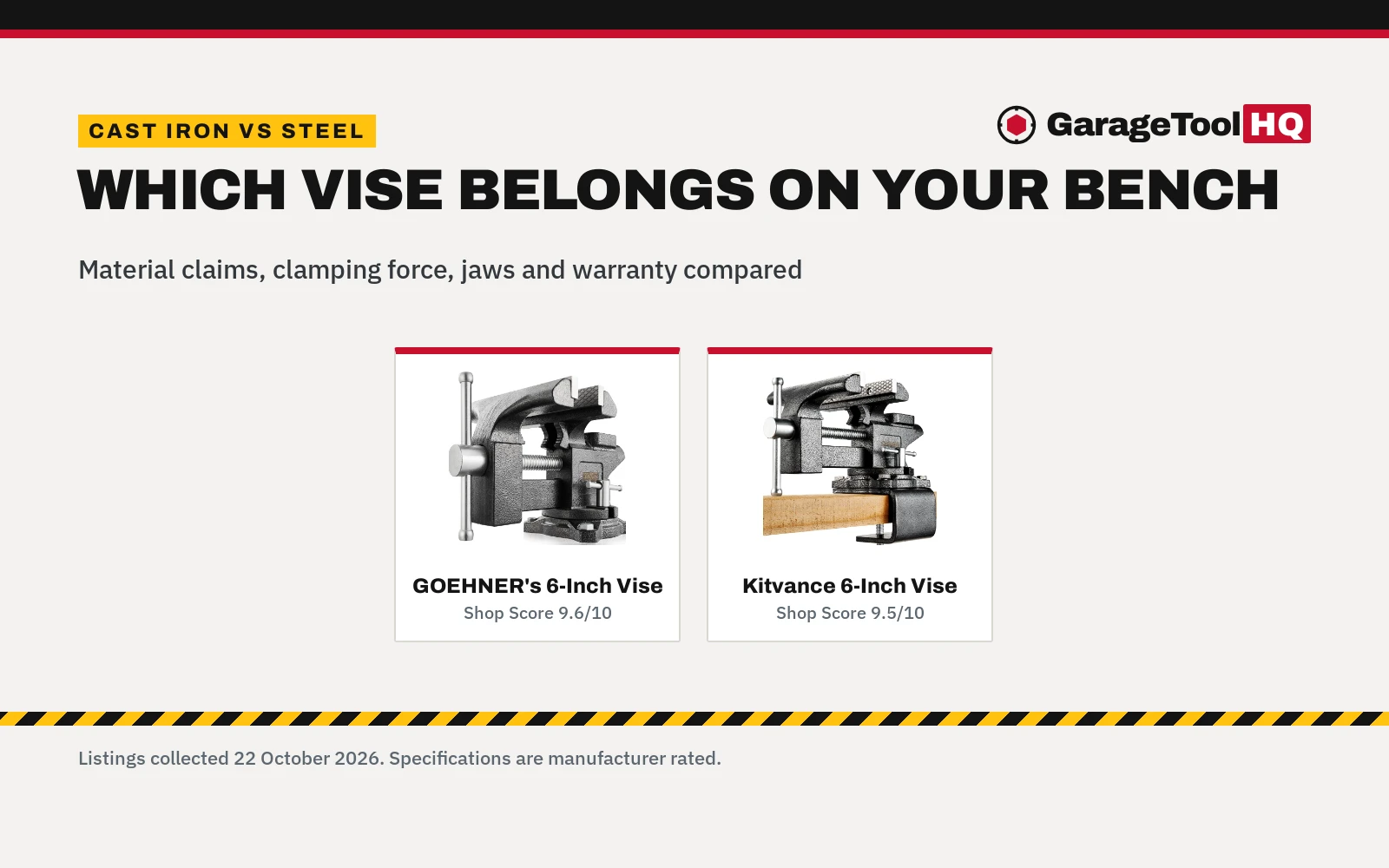 Cast Iron vs Steel Bench Vise: Which One Should You Buy?