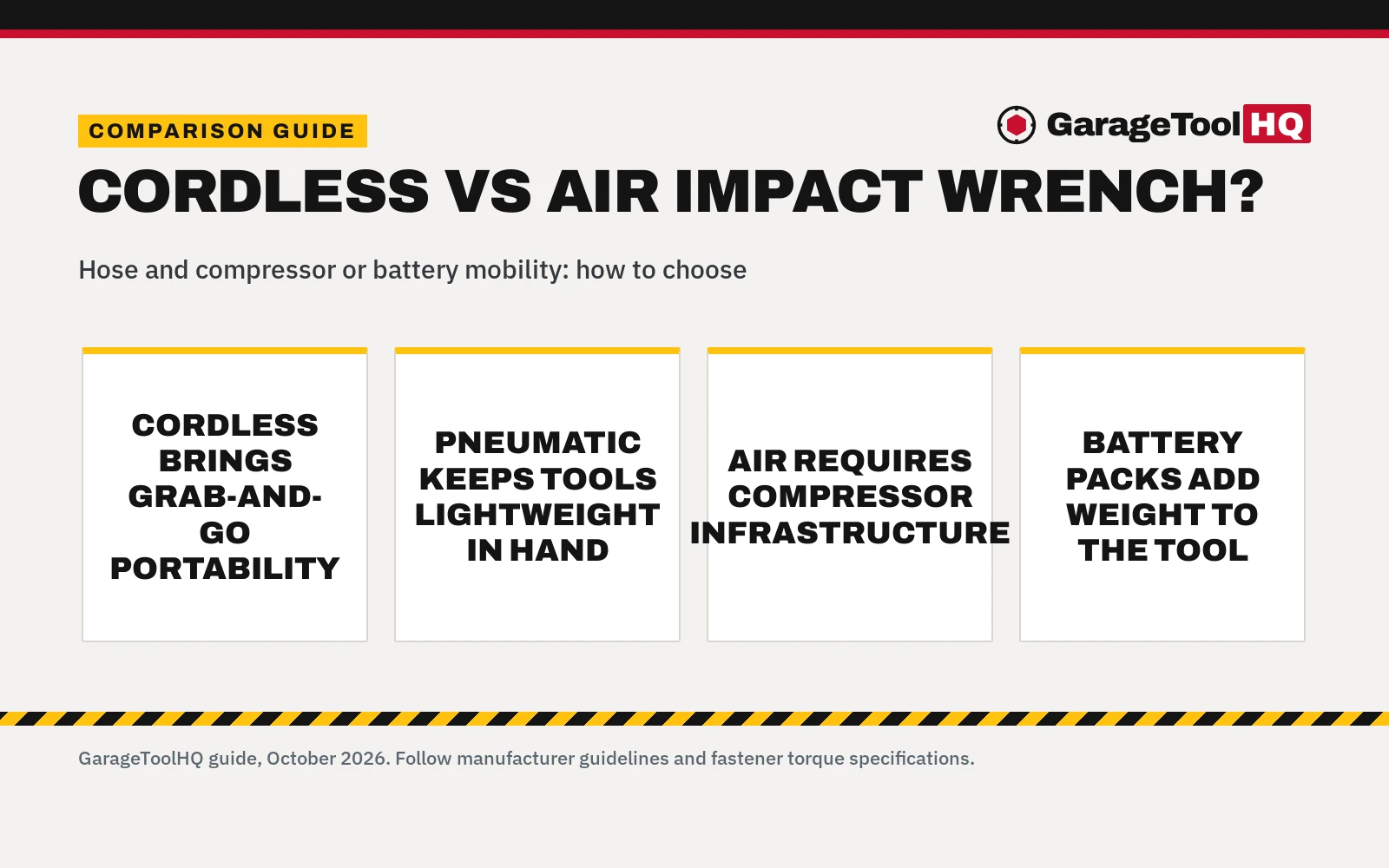 Cordless vs Air Impact Wrench: Differences Explained