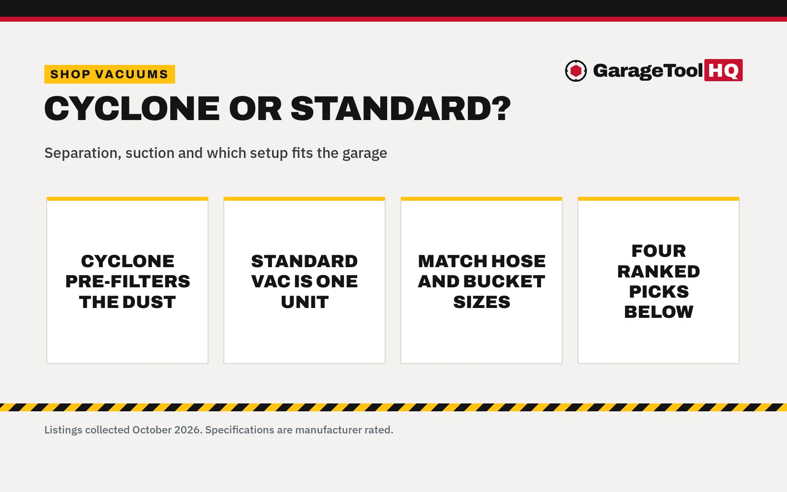 Cyclone vs Standard Shop Vacuum: Which One Should You Buy?