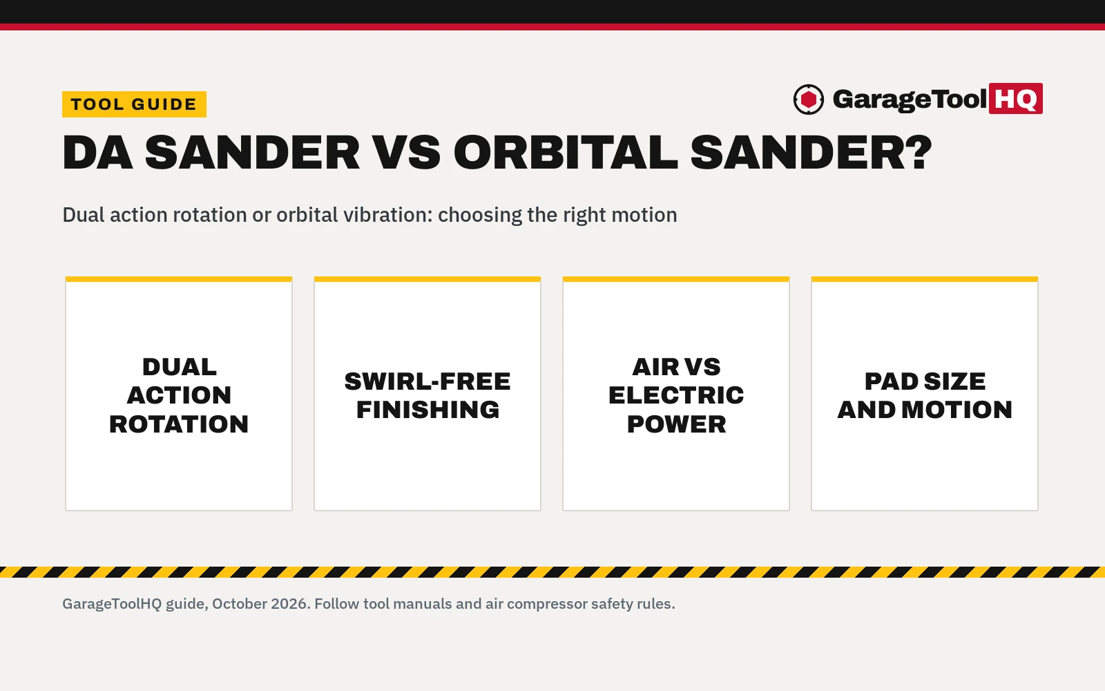 DA Sander vs Orbital Sander: Which One Should You Buy?