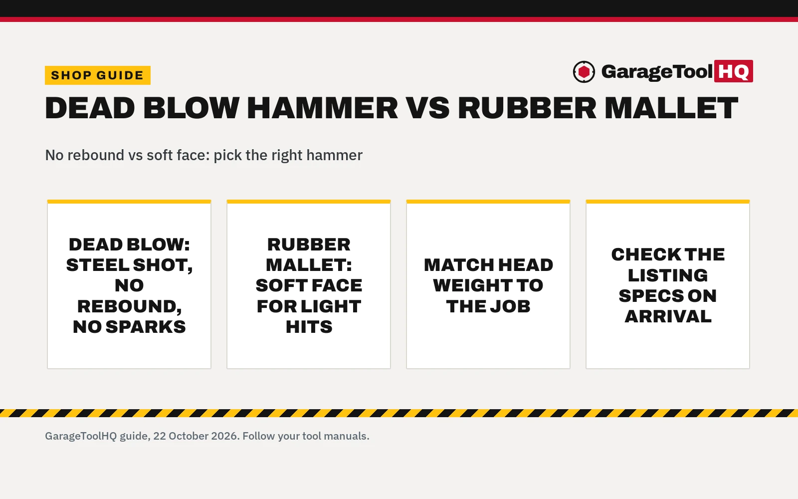 Dead Blow Hammer vs Rubber Mallet: Which One Should You Buy?