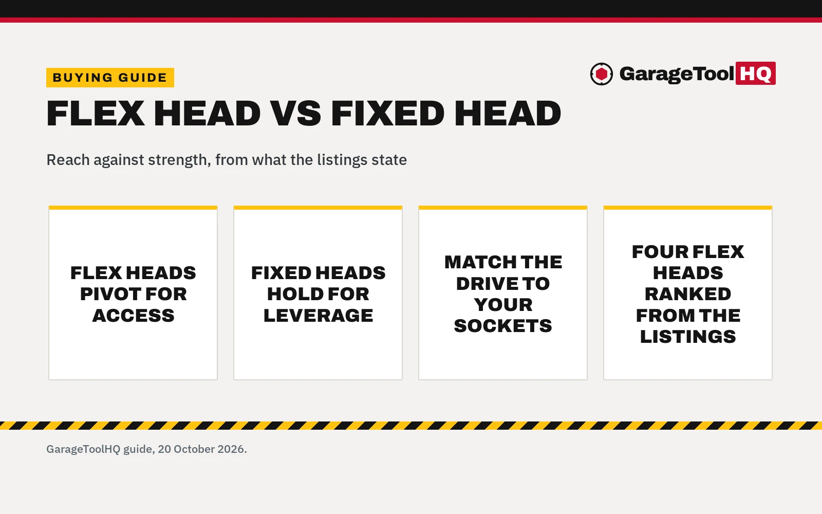 Flex Head vs Fixed Head Ratchet: Which One Should You Buy?