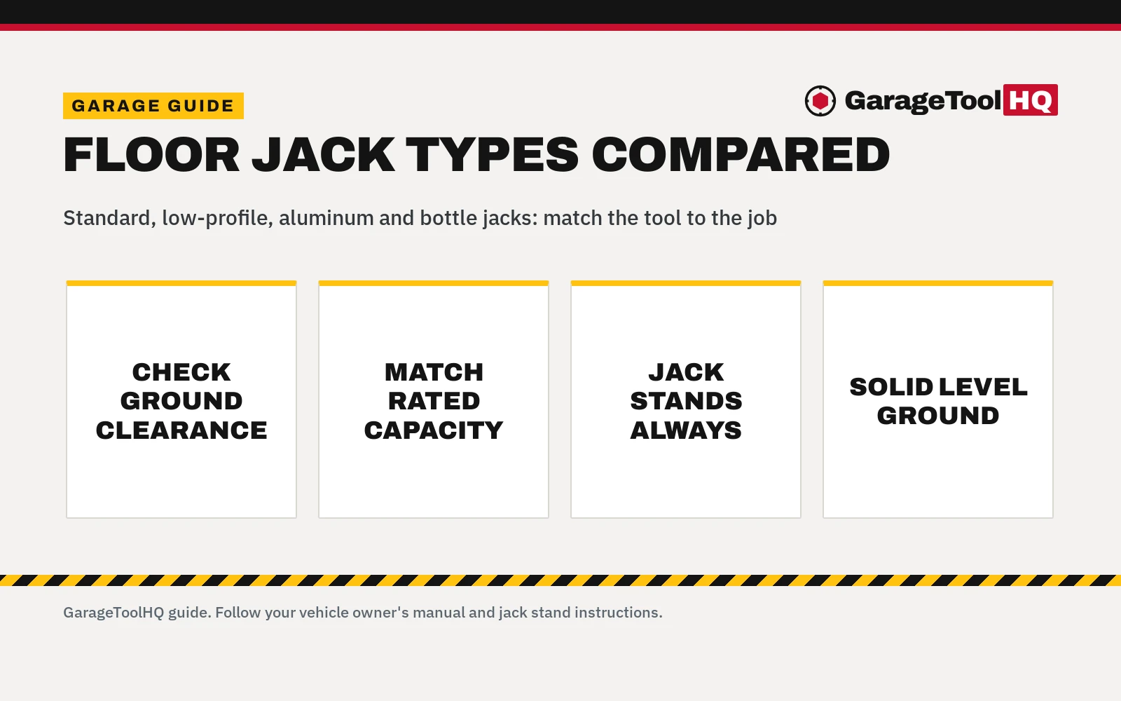 Floor Jack Types: Complete Guide for Home Garages