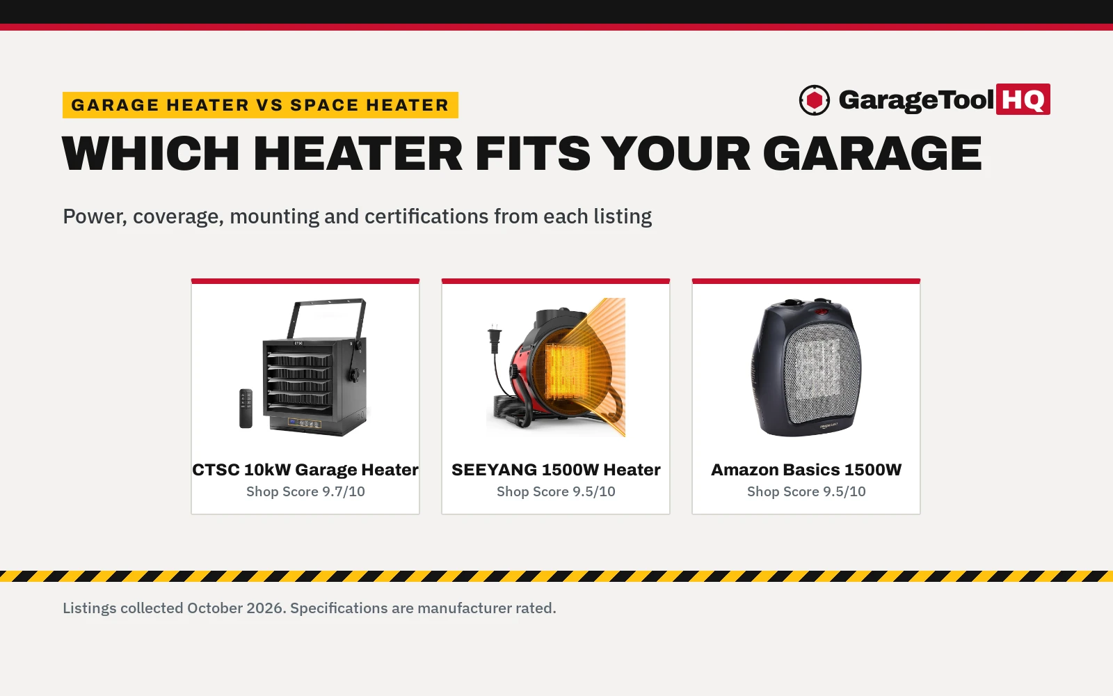 Garage Heater vs Space Heater: Which One Should You Buy?