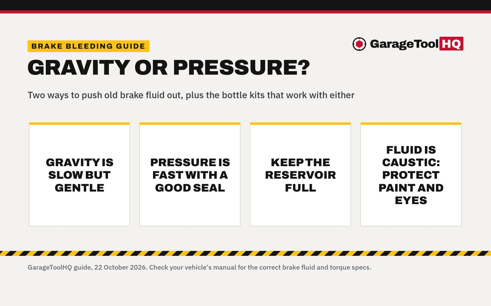 Gravity vs Pressure Brake Bleeder: Which One Should You Buy?