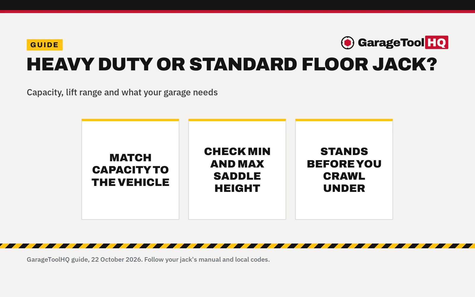 Heavy Duty vs Standard Floor Jack: Which One Should You Buy?