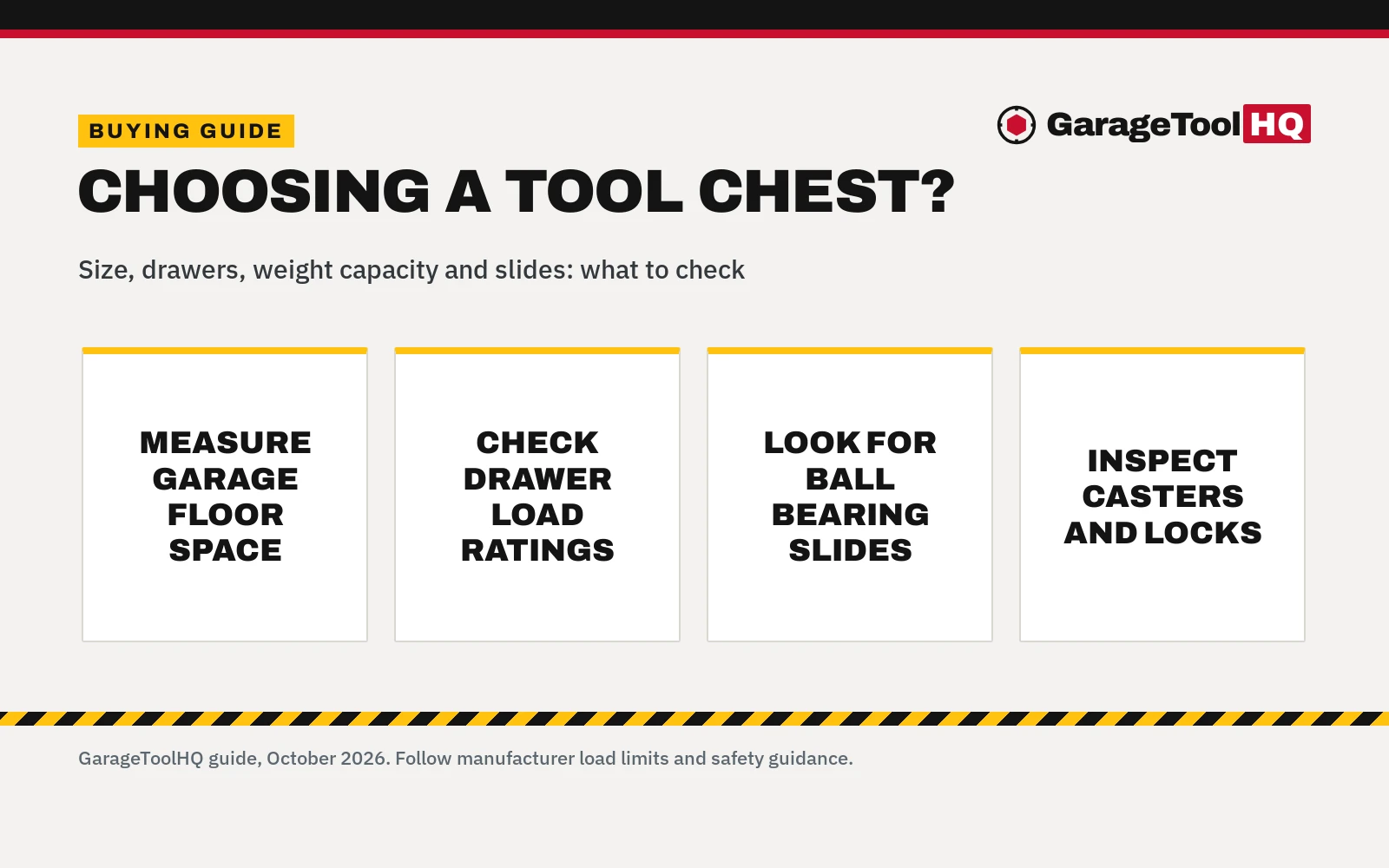 How to Choose a Tool Chest: Sizing, Drawers and Weight Capacity