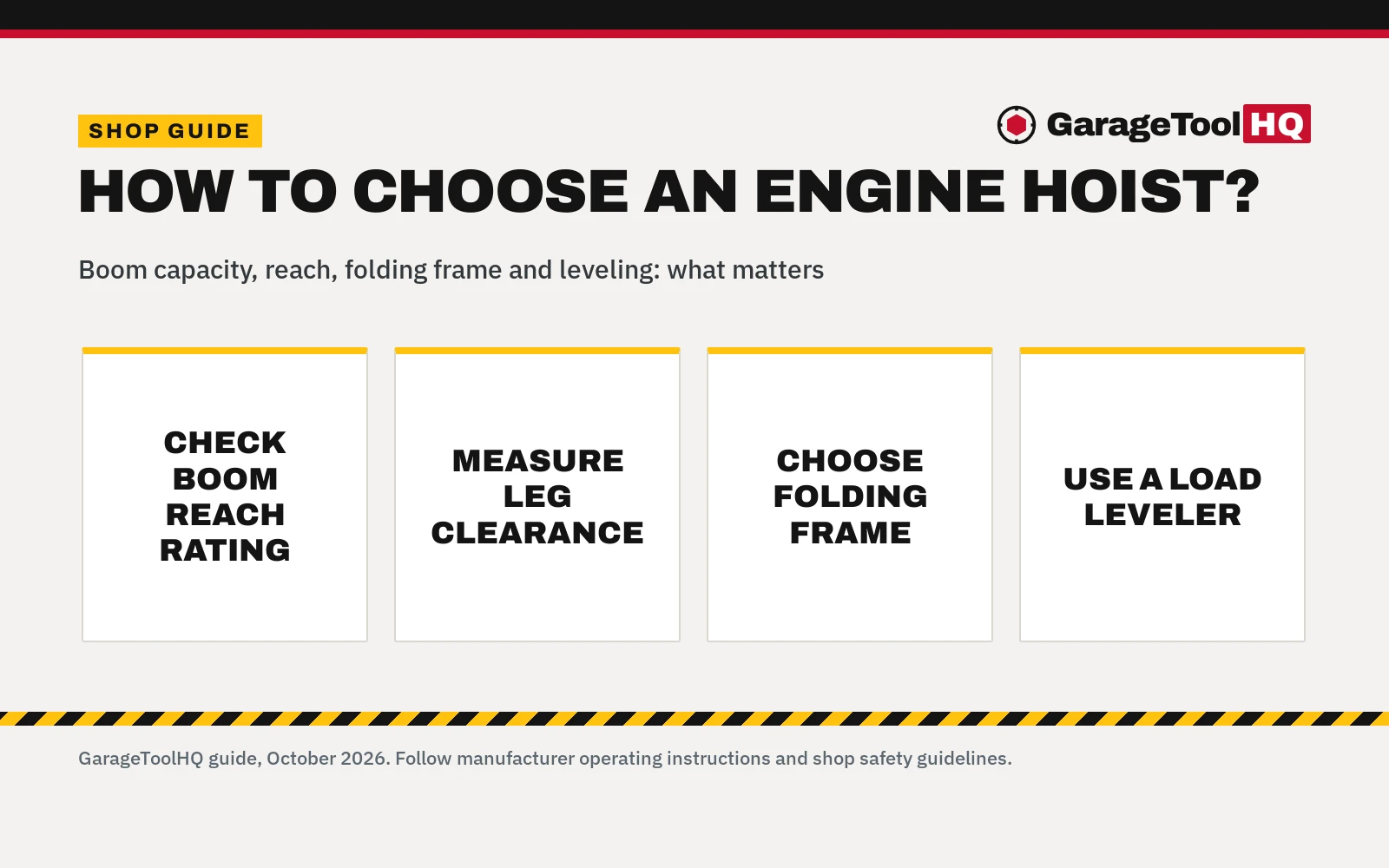 How to Choose an Engine Hoist: What to Know