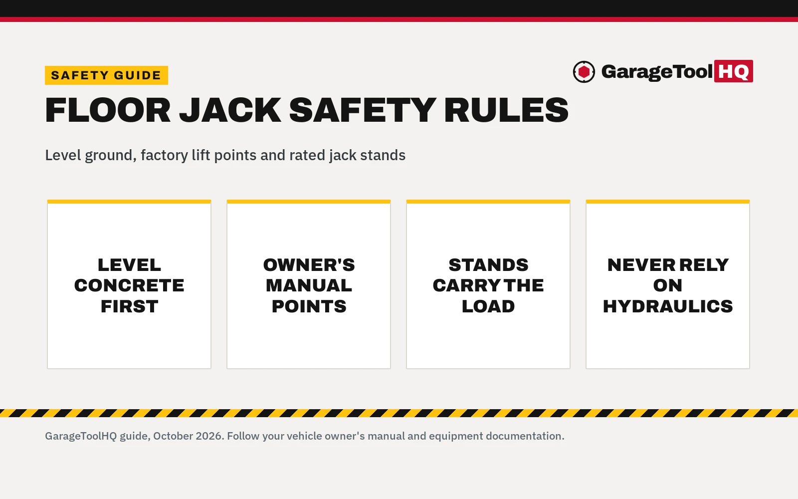 How to Use a Floor Jack Safely