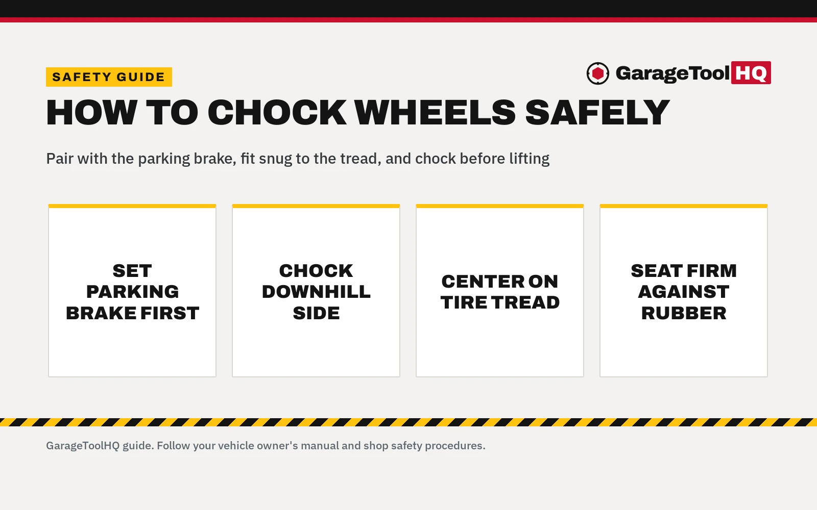 How to Use Wheel Chocks: Setup, Placement and Safety Guide