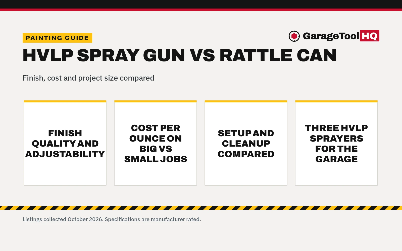 HVLP Spray Gun vs Rattle Can (2026): Which Should You Buy?