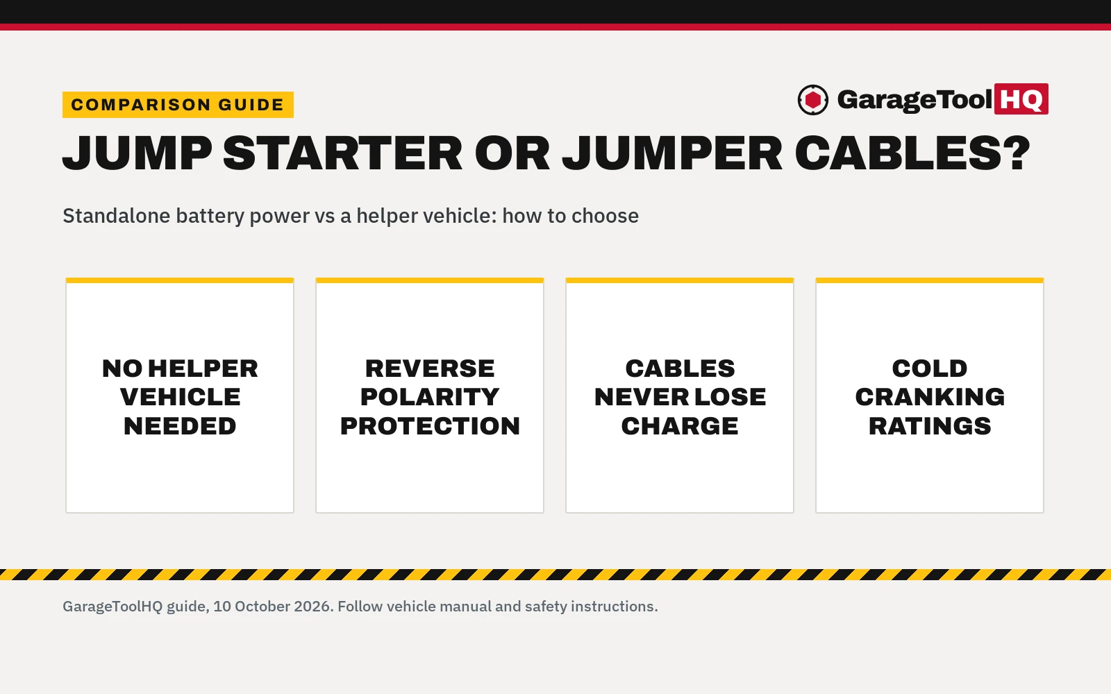 Jump Starter vs Jumper Cables: Differences Explained