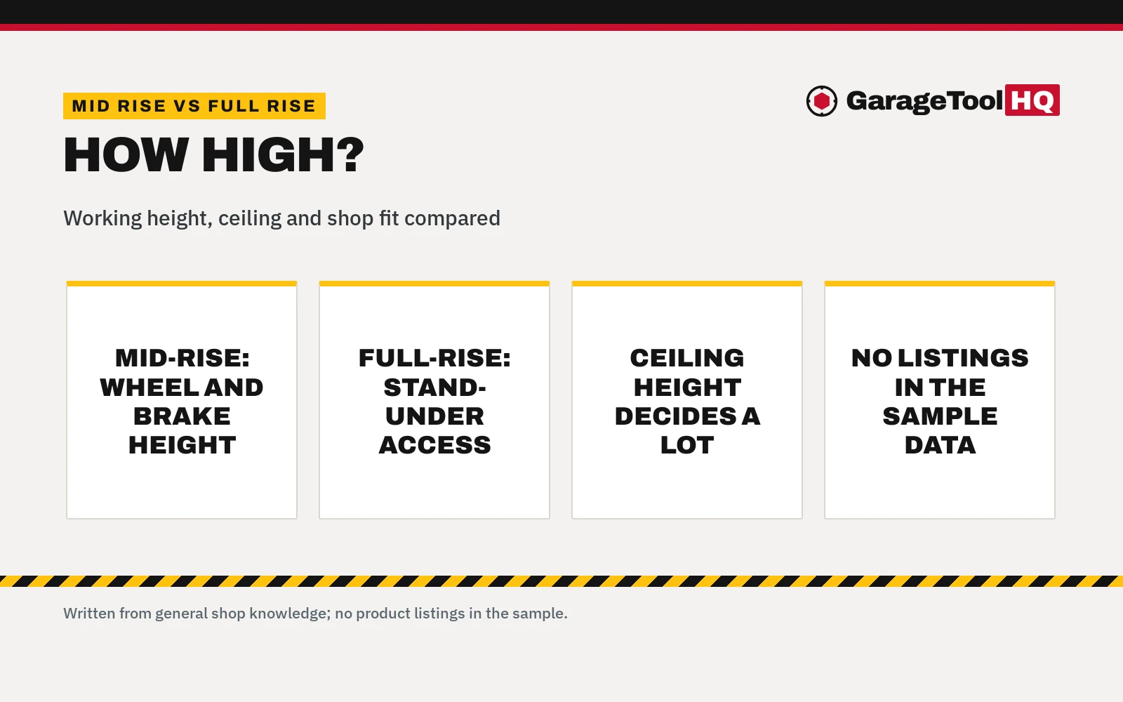 Mid Rise vs Full Rise Lift: Which One Should You Buy?