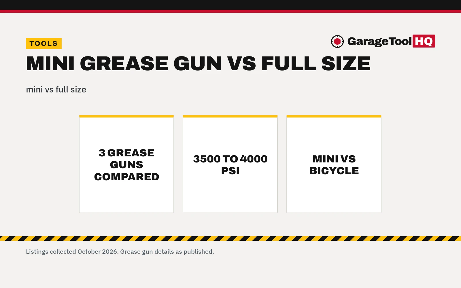 Mini Grease Gun vs Full Size (2026): Compared