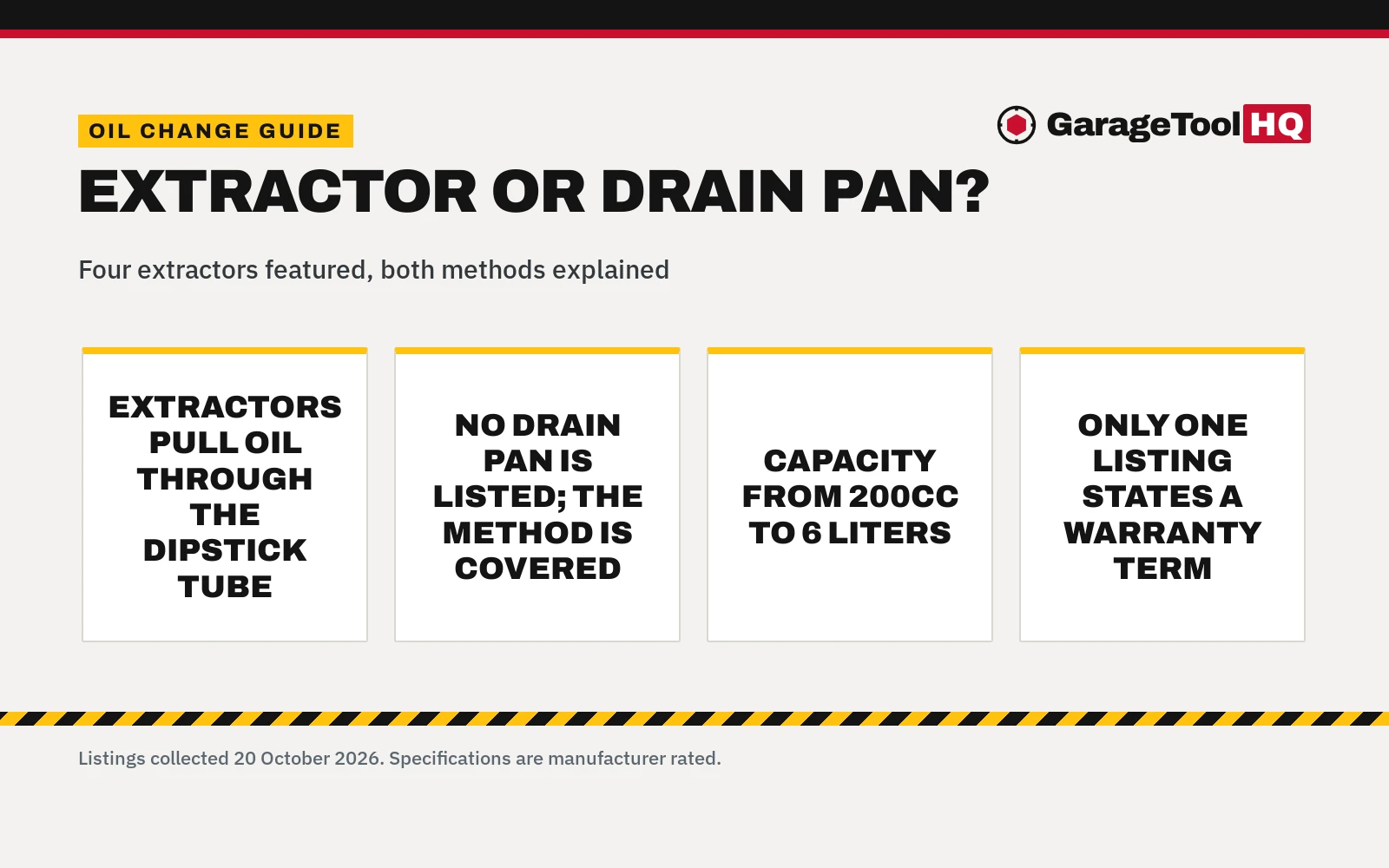 Oil Extractor vs Drain Pan: Which One Should You Buy?