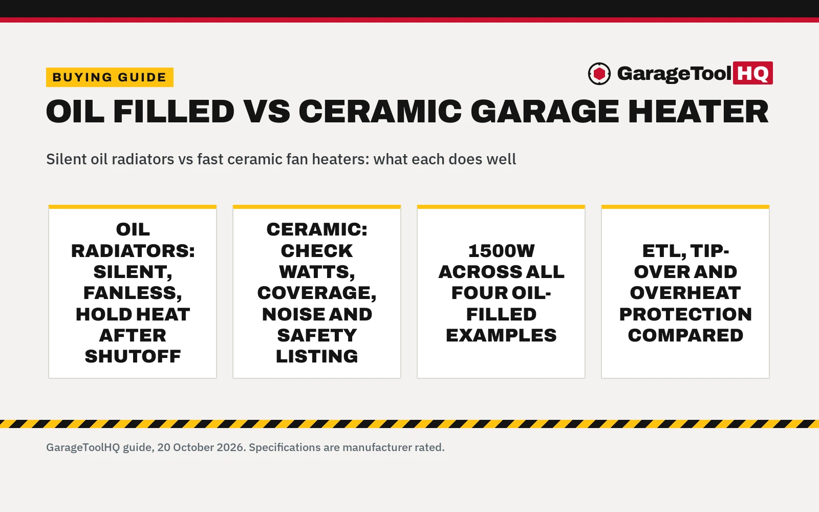 Oil Filled vs Ceramic Garage Heater: Which One Should You Buy?