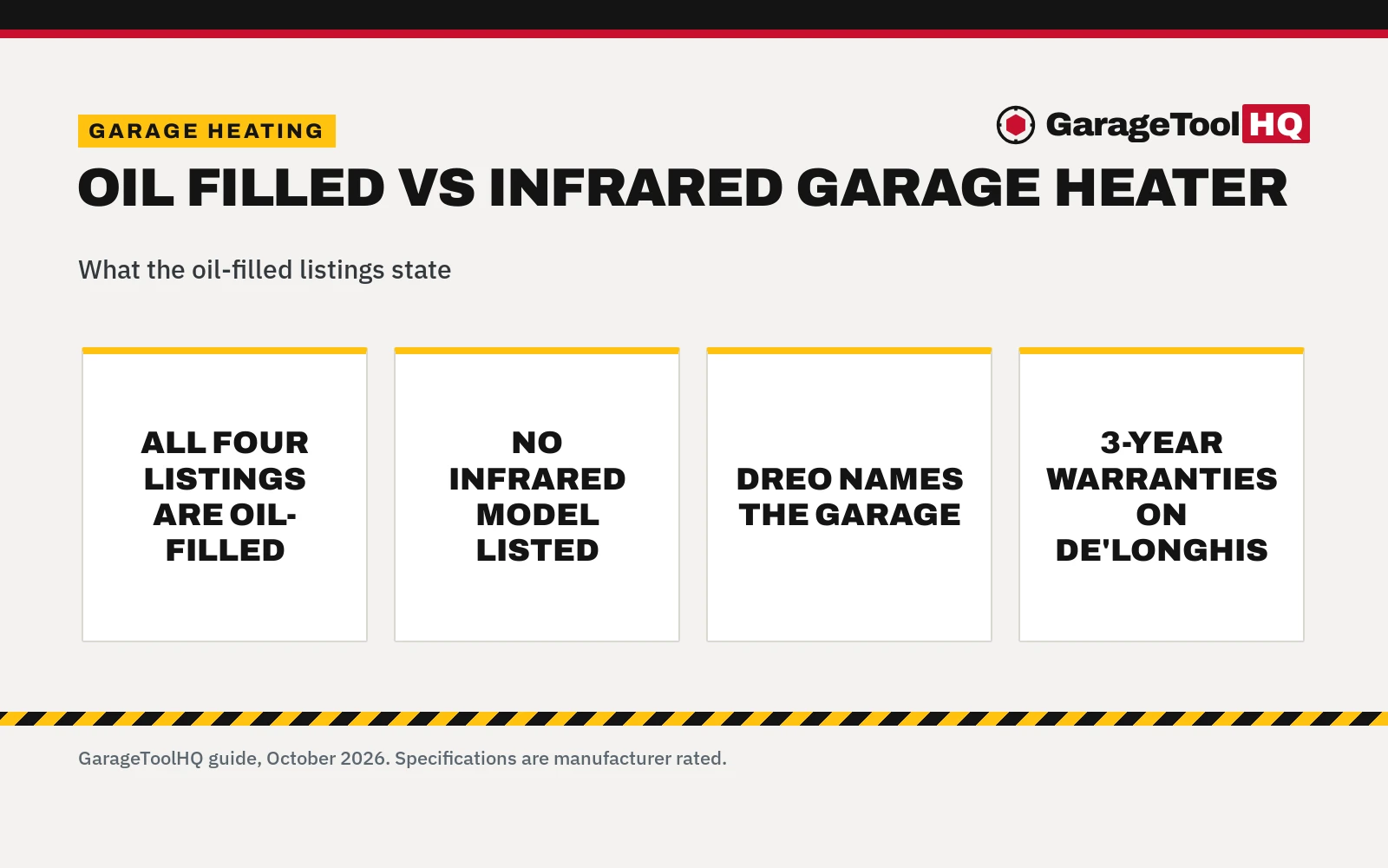 Oil Filled vs Infrared Garage Heater: Which to Buy?