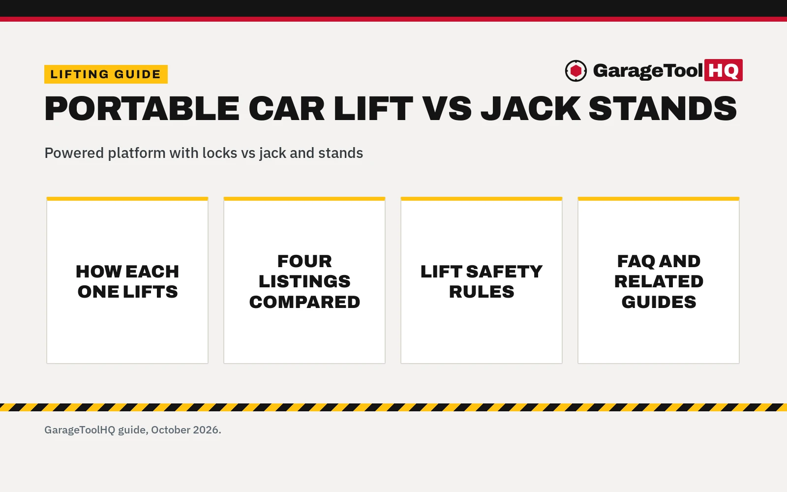 Portable Car Lift vs Jack Stands: Which One Should You Buy?