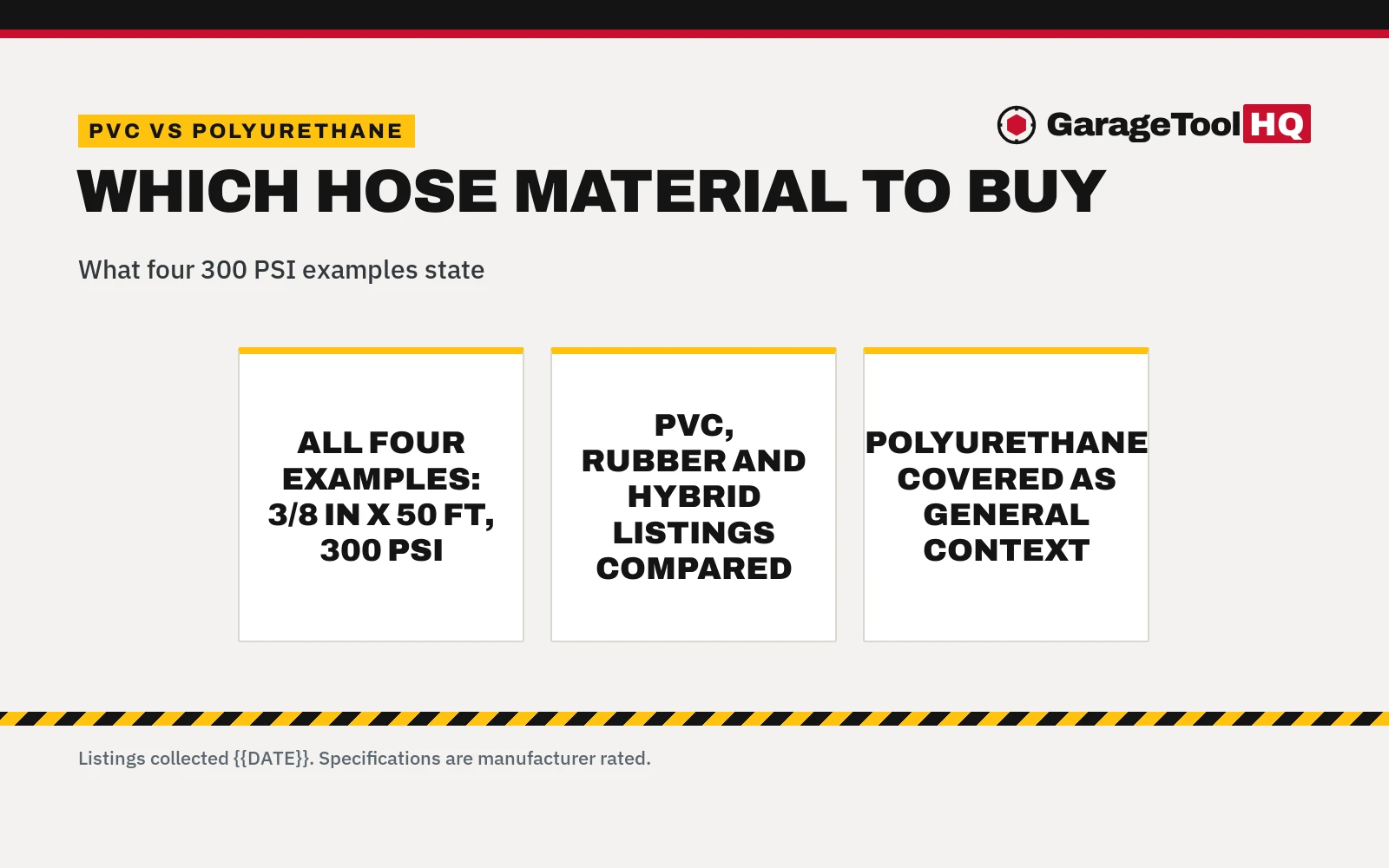 PVC vs Polyurethane Air Hose: Which One Should You Buy? (2026)