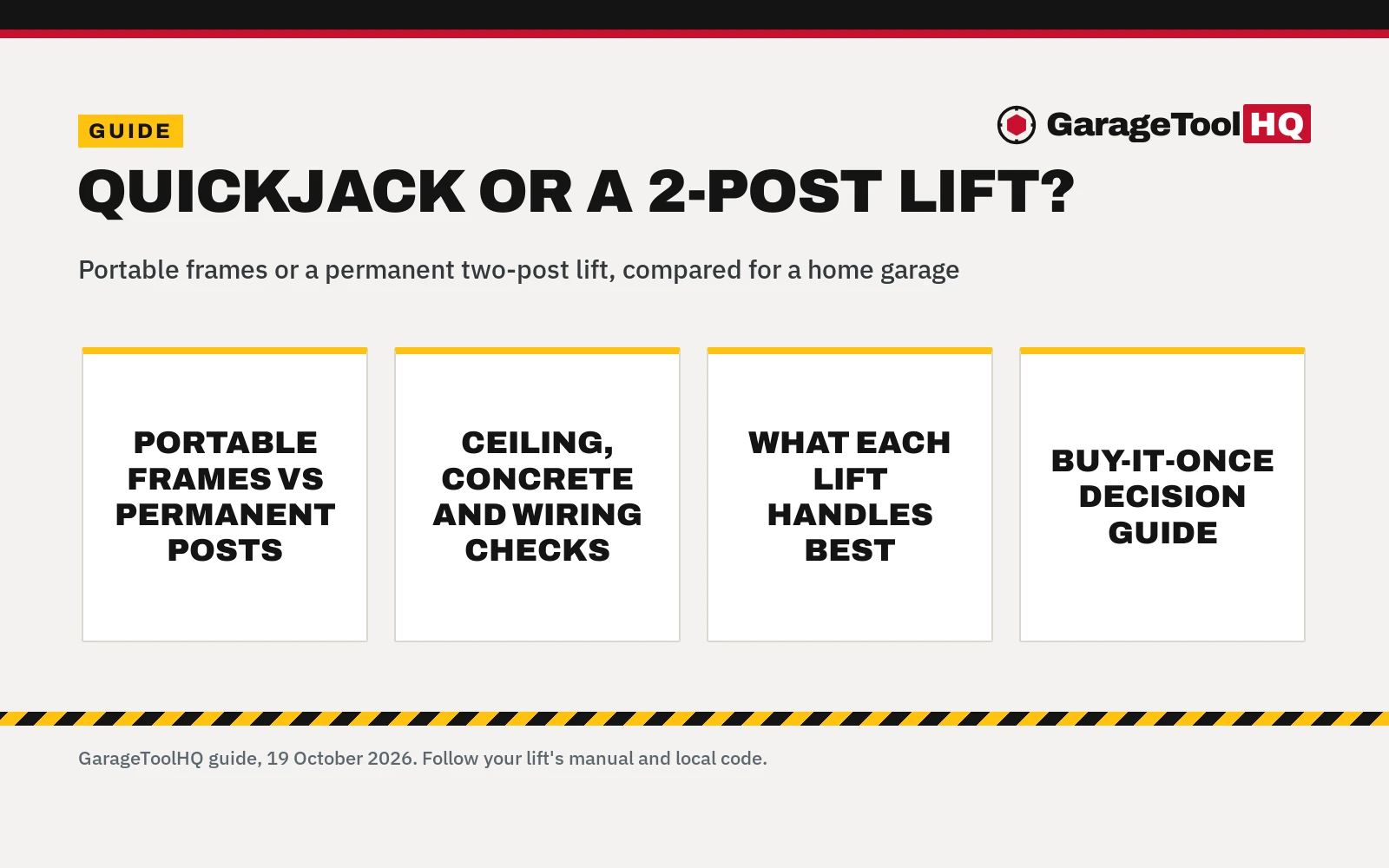 Quickjack vs 2 Post Lift: Which One Should You Buy?