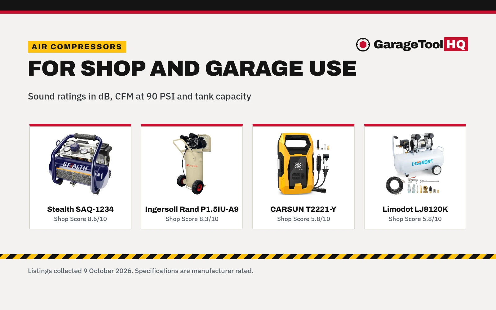 Quietest Air Compressor for Shop: 5 Picks by dB, CFM and Tank Size (2026)