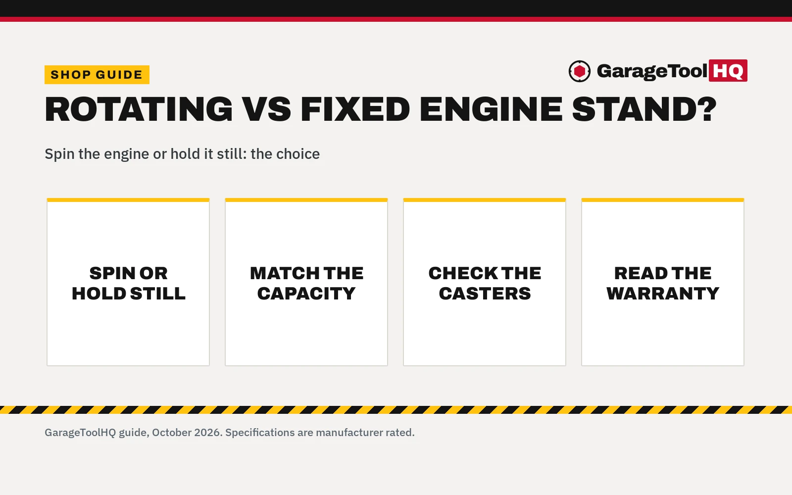 Rotating vs Fixed Engine Stand: Which One Should You Buy?