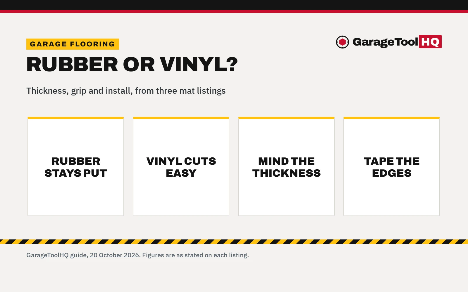Rubber vs Vinyl Garage Floor: Which One Should You Buy?