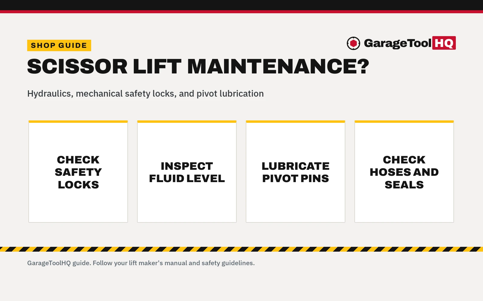 Scissor Lift Maintenance: Shop Guide for Home Garages