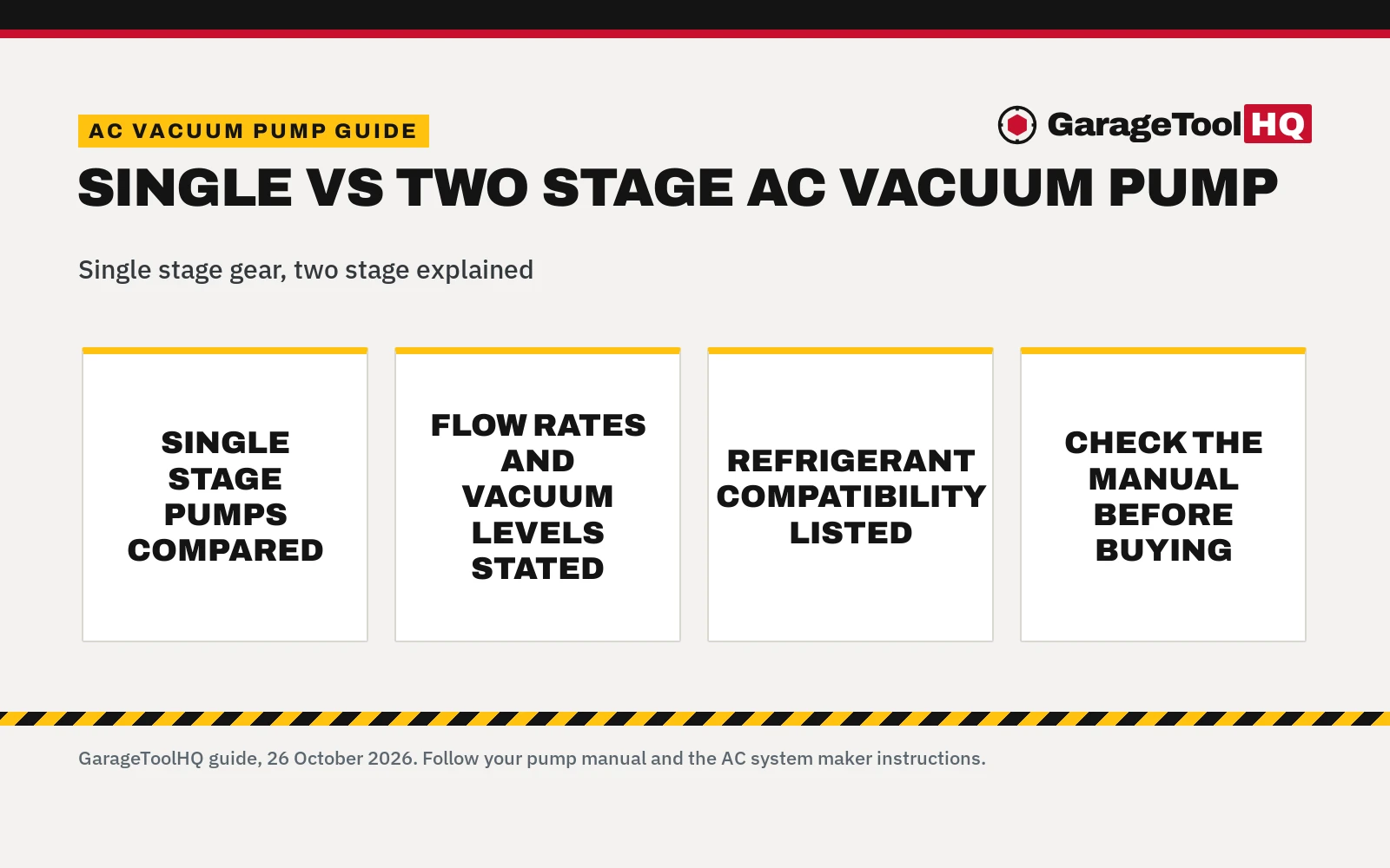 Single vs Two Stage Ac Vacuum Pump: Which One Should You Buy?