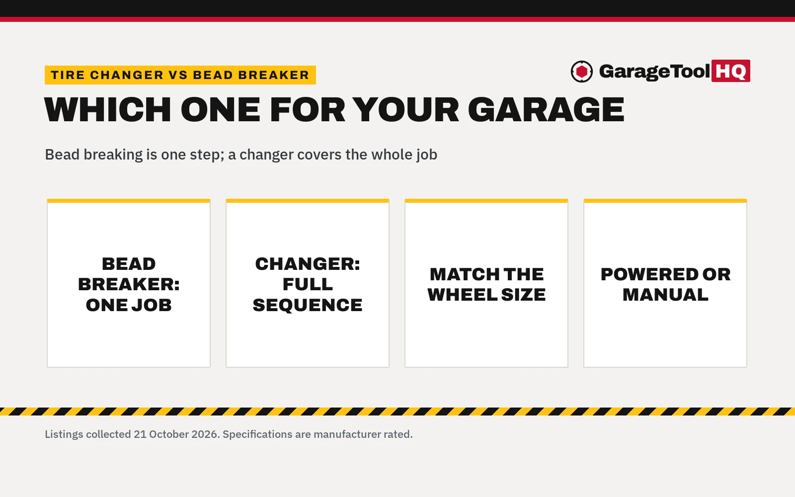 Tire Changer vs Bead Breaker: Which One Should You Buy?