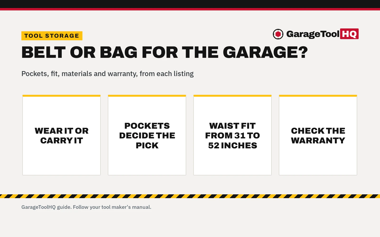 Tool Belt vs Tool Bag: Which One Should You Buy?