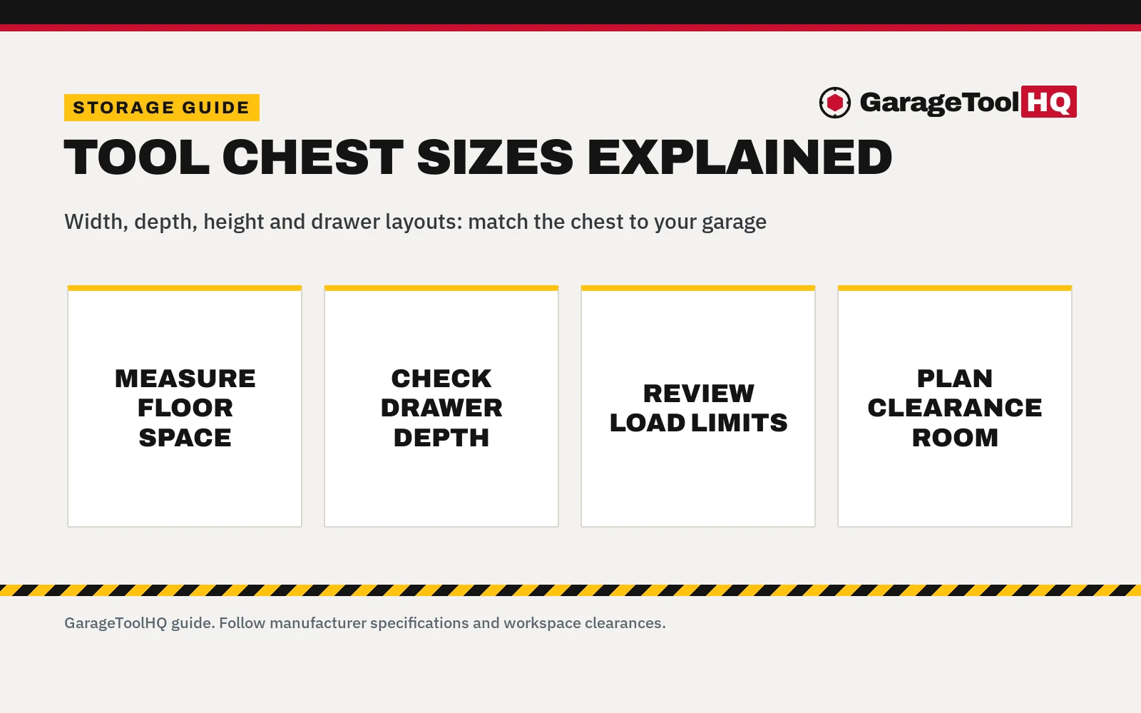 Tool Chest Sizes: Dimensions, Capacities and Setup Guide