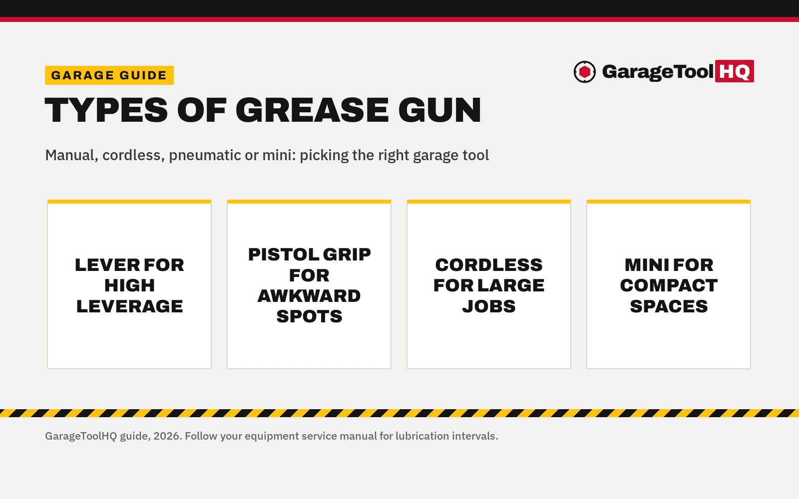 Types of Grease Gun: Workshop Guide for Home Garages